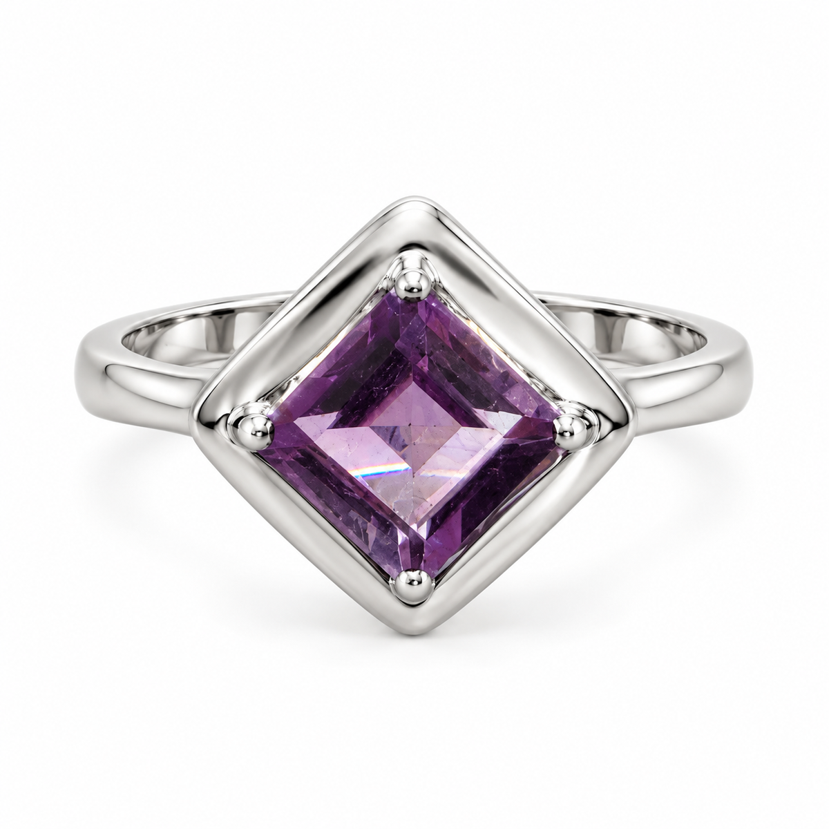 Bague Losange Améthyste