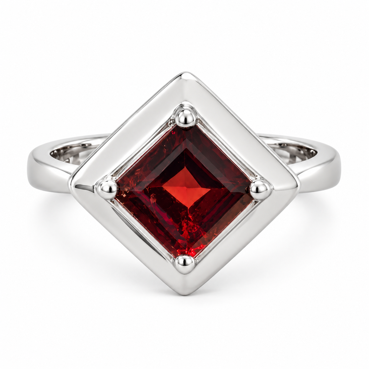 Bague Losange Grenat