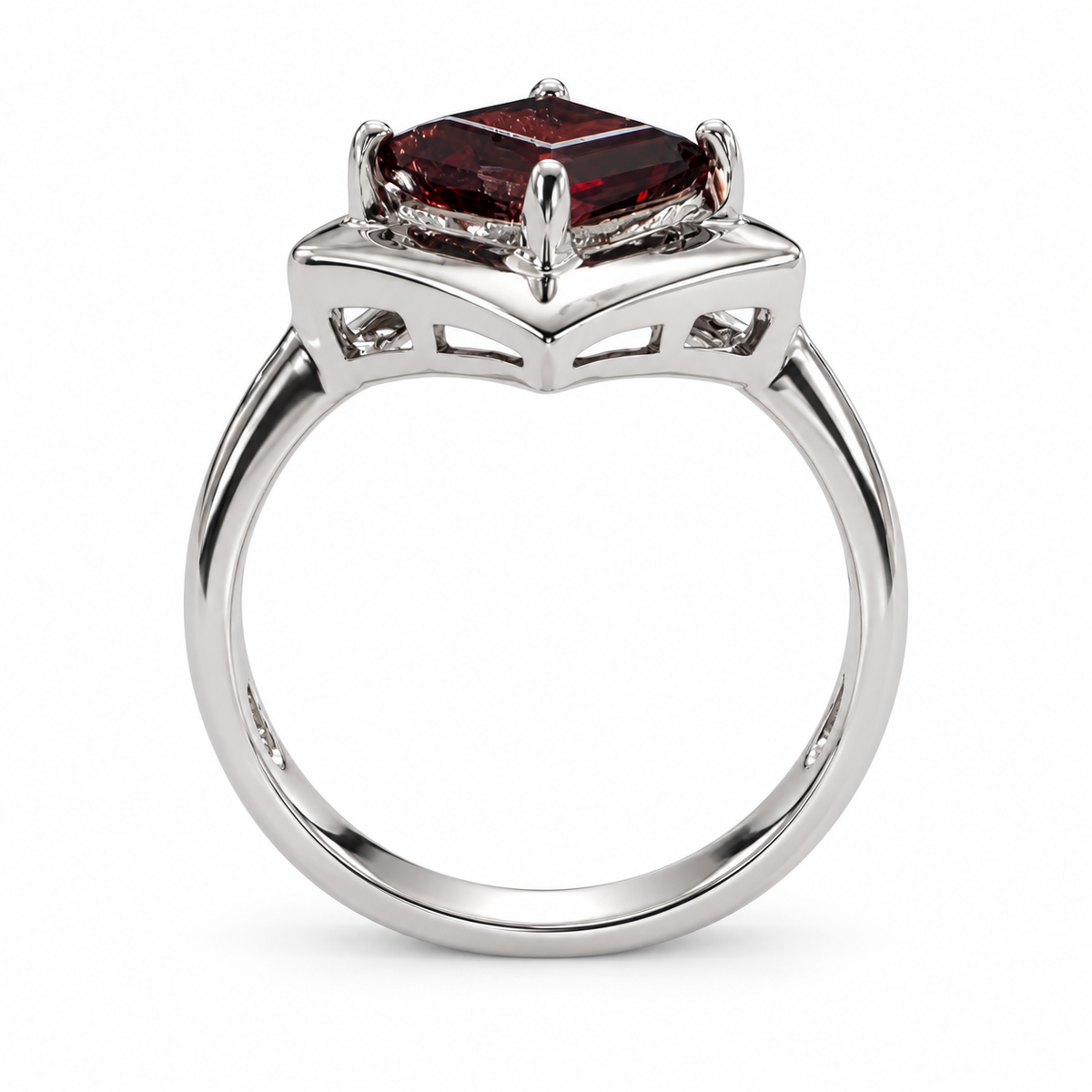 Bague Losange Grenat