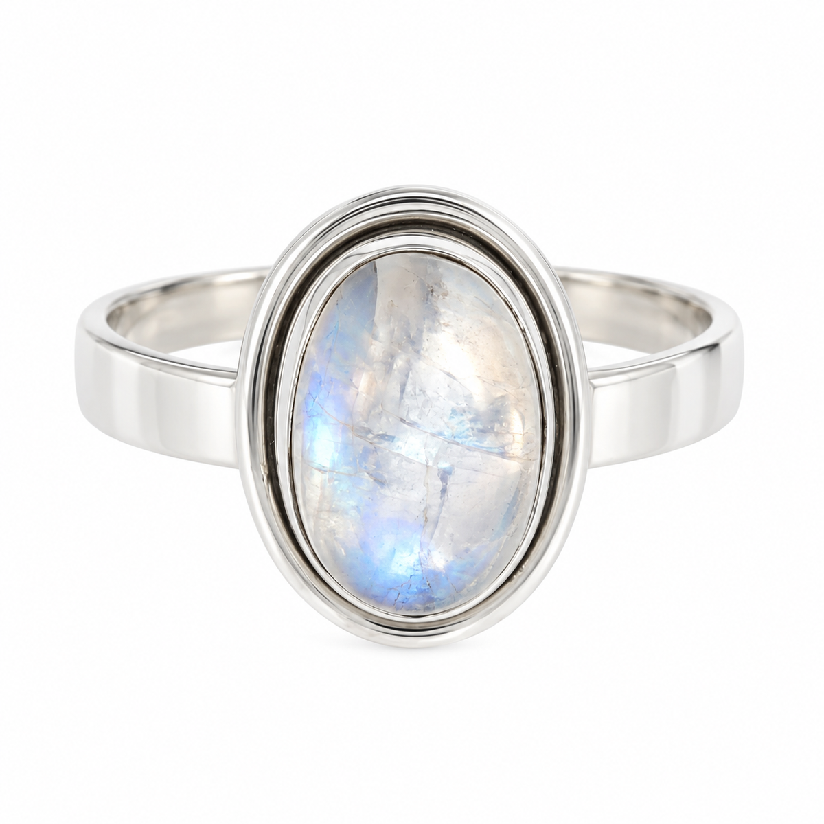 Bague péristérite Ovale