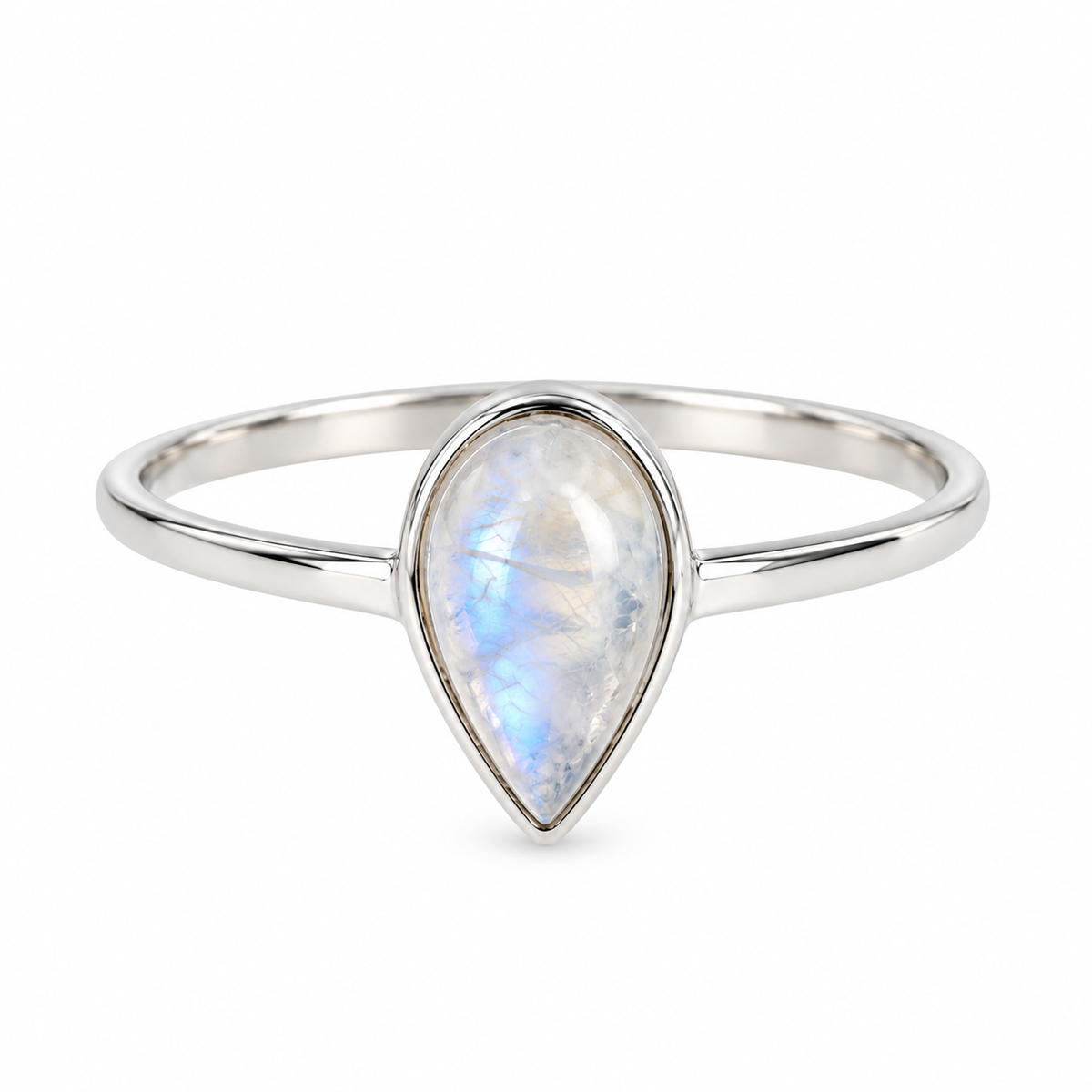 Bague péristérite goutte inv
