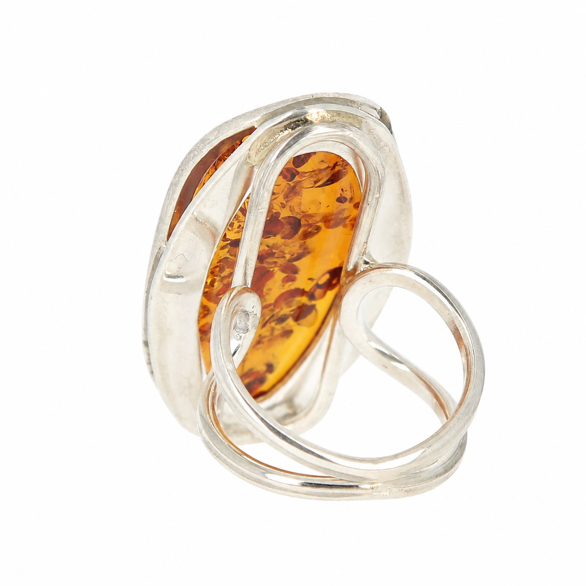 Bague Ambre Ovale Ag925