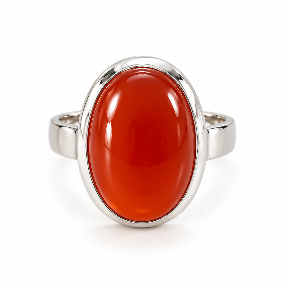 Bague Cornaline Ovale Argent 925
