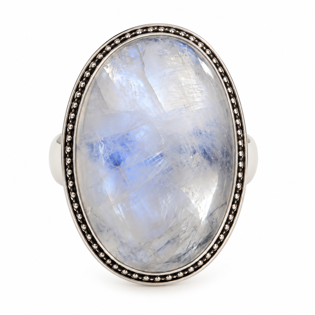Bague péristérite indy soleil ronde