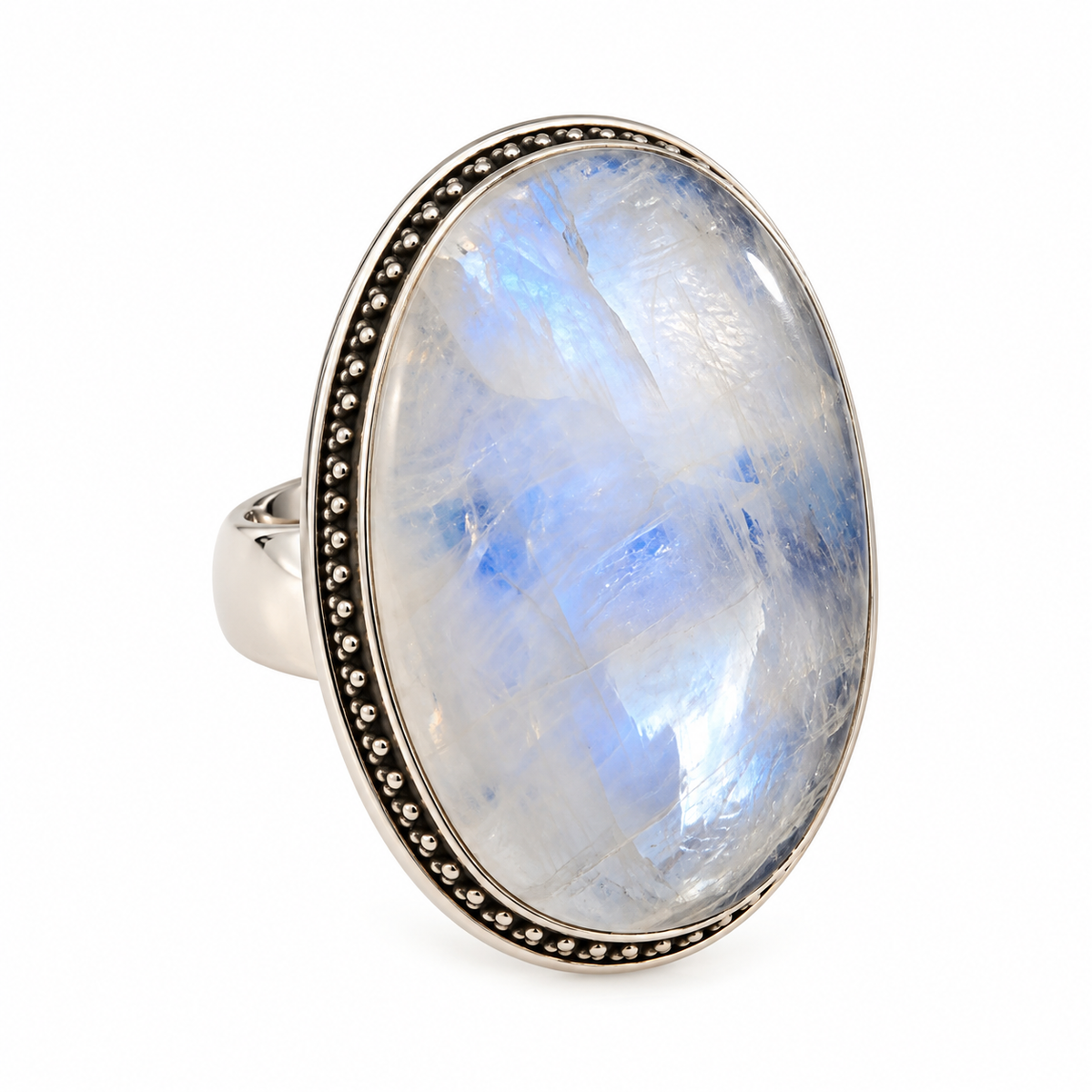 Bague péristérite indy soleil ronde