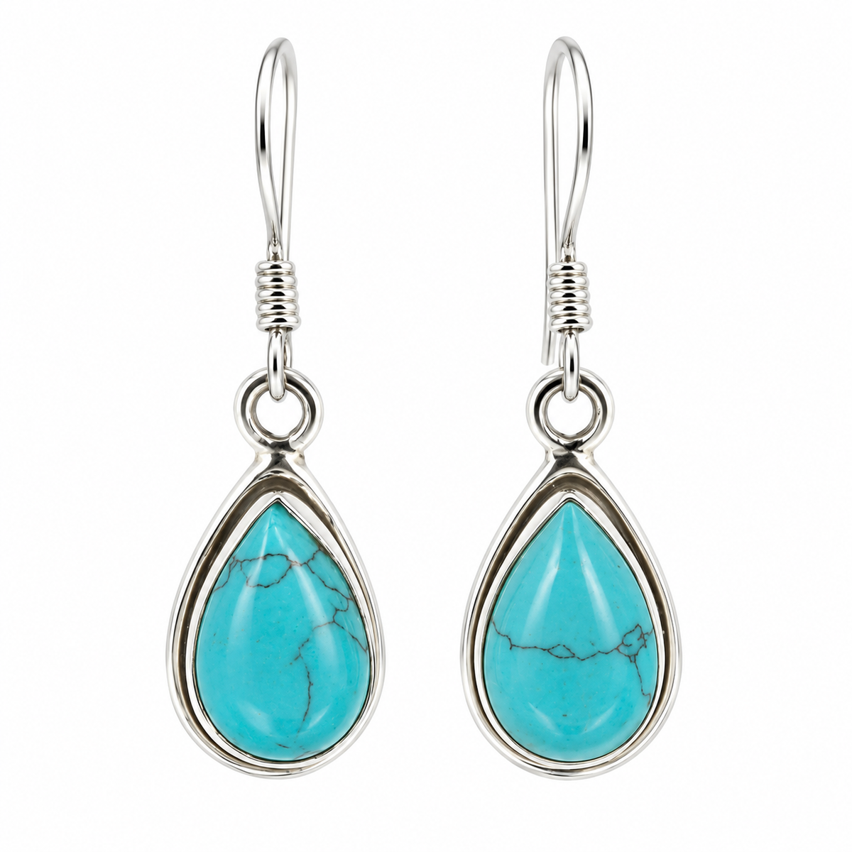 Boucles d'oreilles turquoise goutte