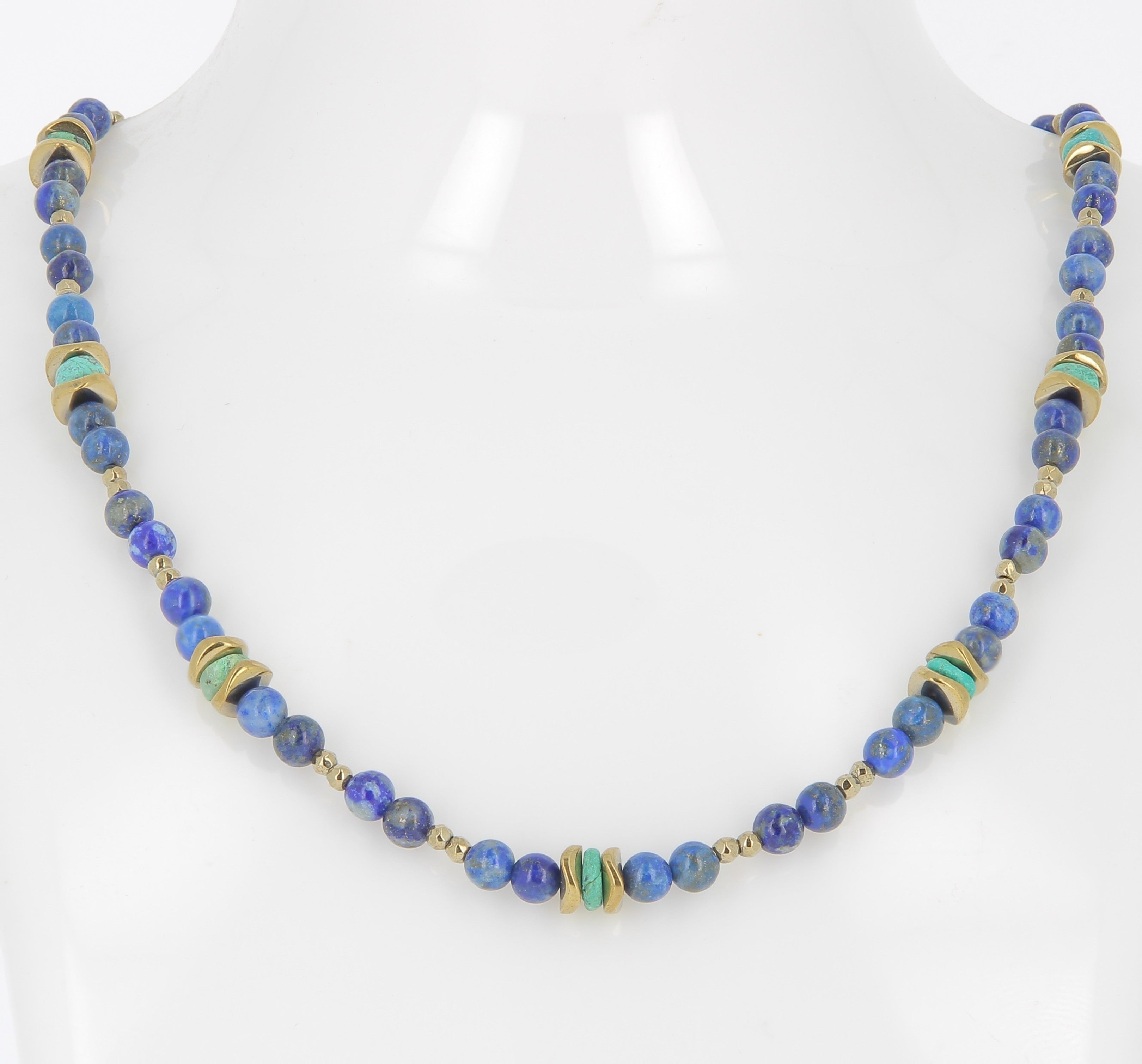Talisman Ketting Lapis Lazuli en Chrysocolla