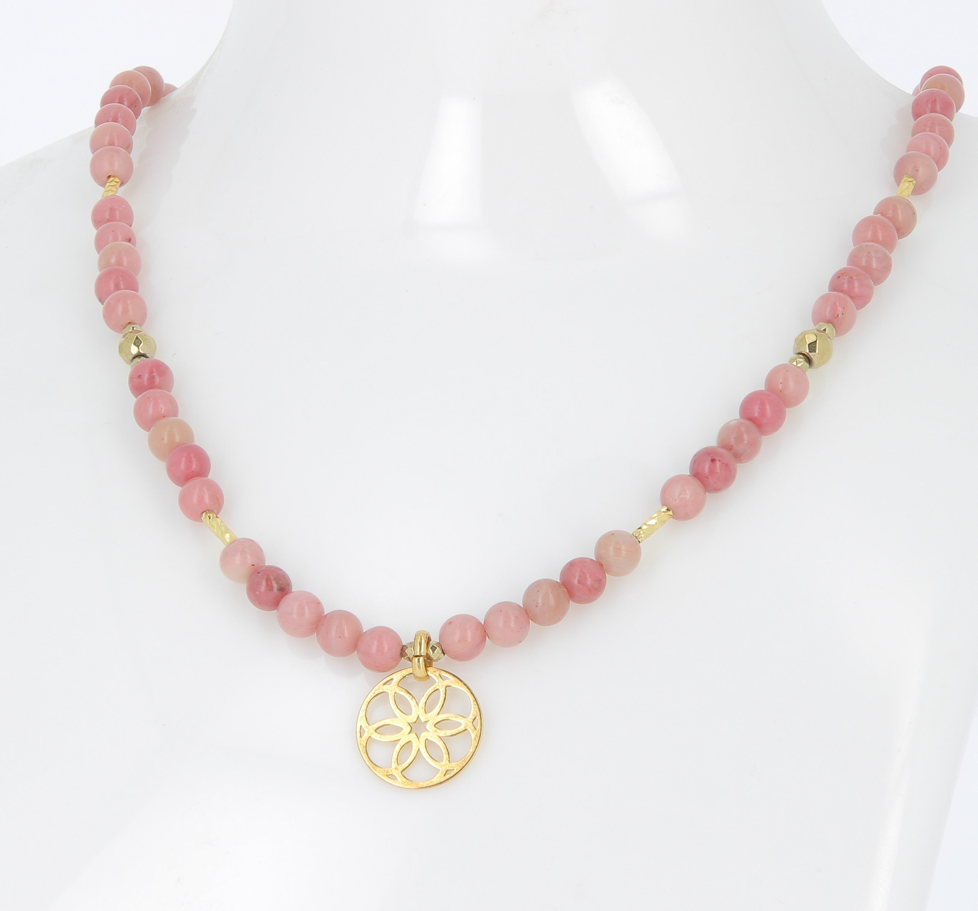 Collier Talisman Rhodonite