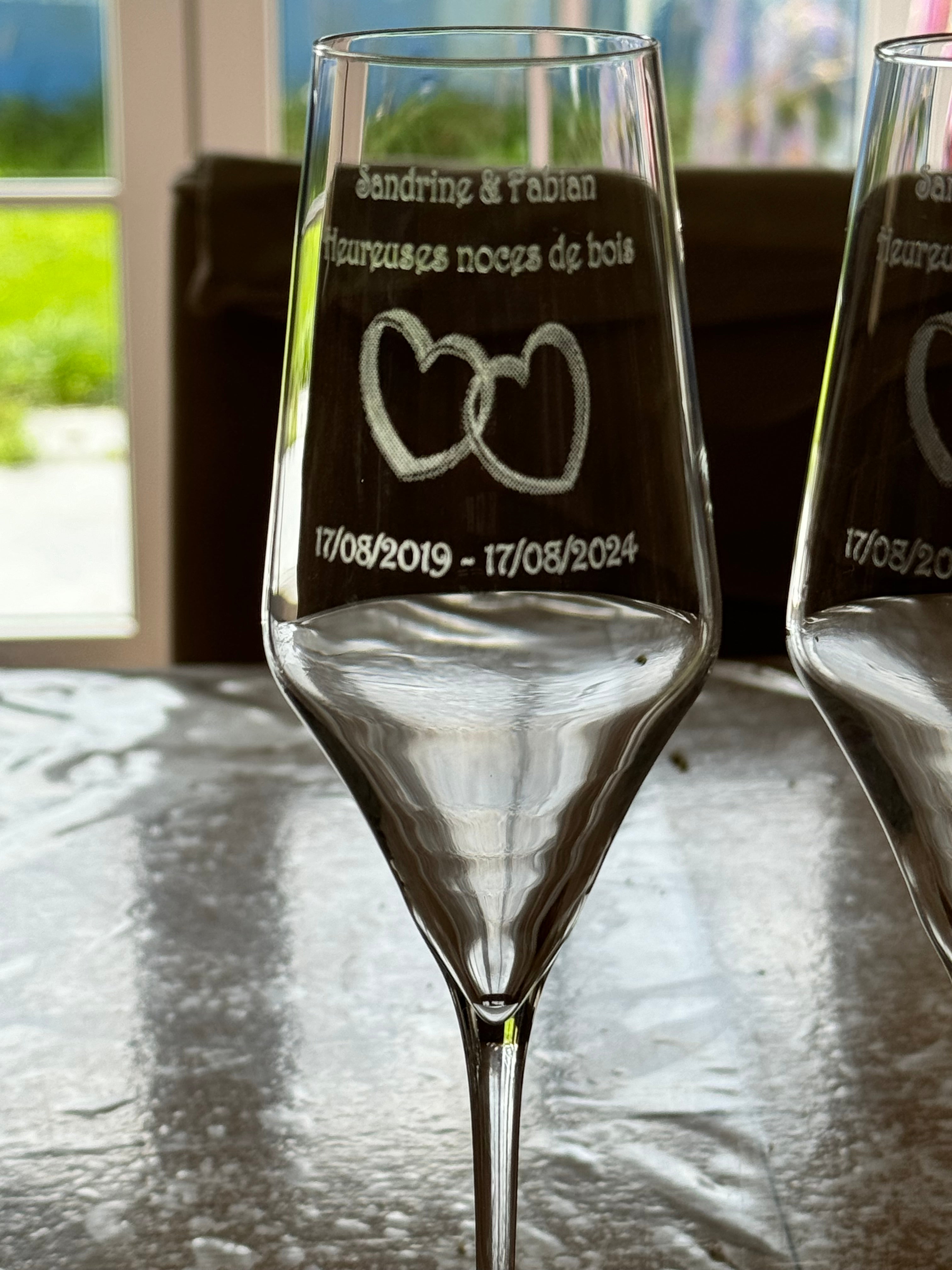Verre champagne personnalisé