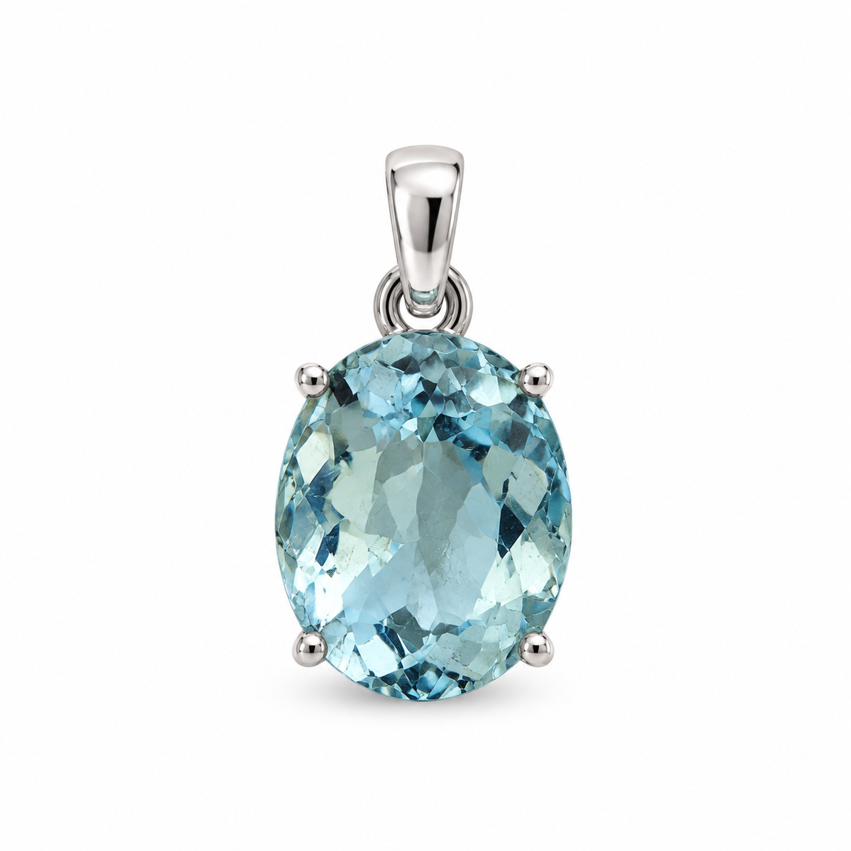 Pendentif topaze taillée ovale Ag925