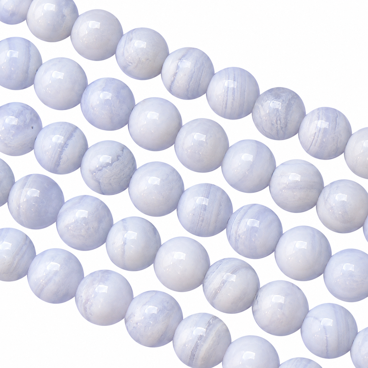Streng blauwe chalcedoon