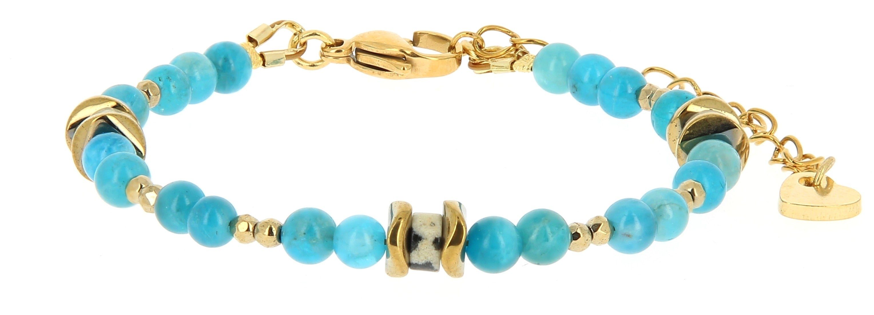 Talisman Armband Apatiet en Dalmatier Jaspis