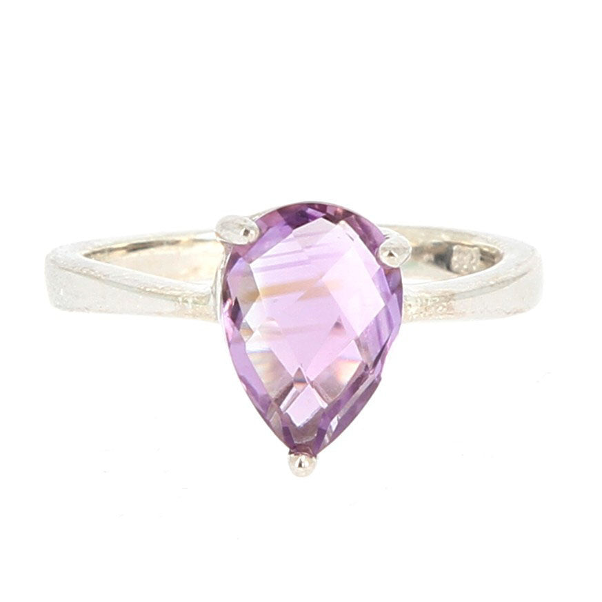Bague améthyste taillée griffe