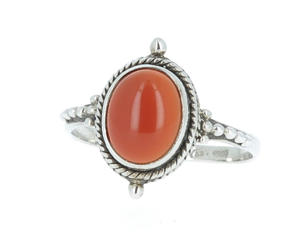 Bague indy miroir cornaline