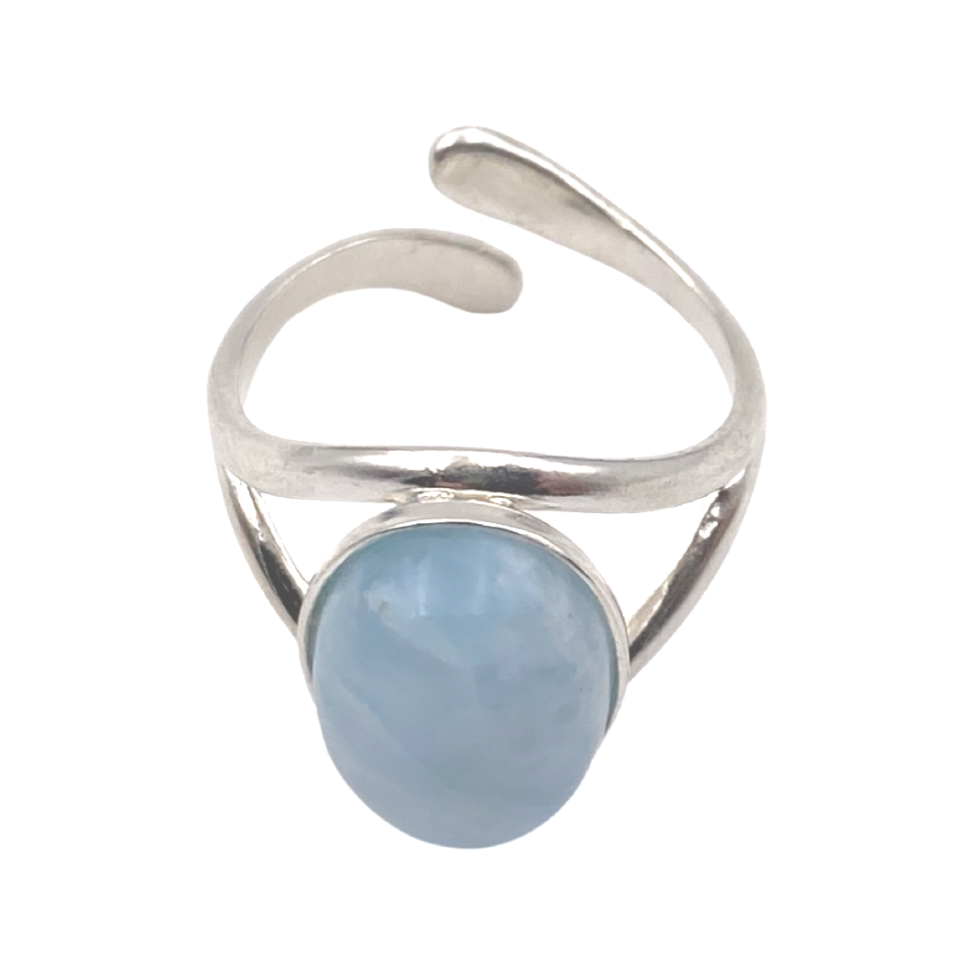 Bague larimar ouverte - vue 2