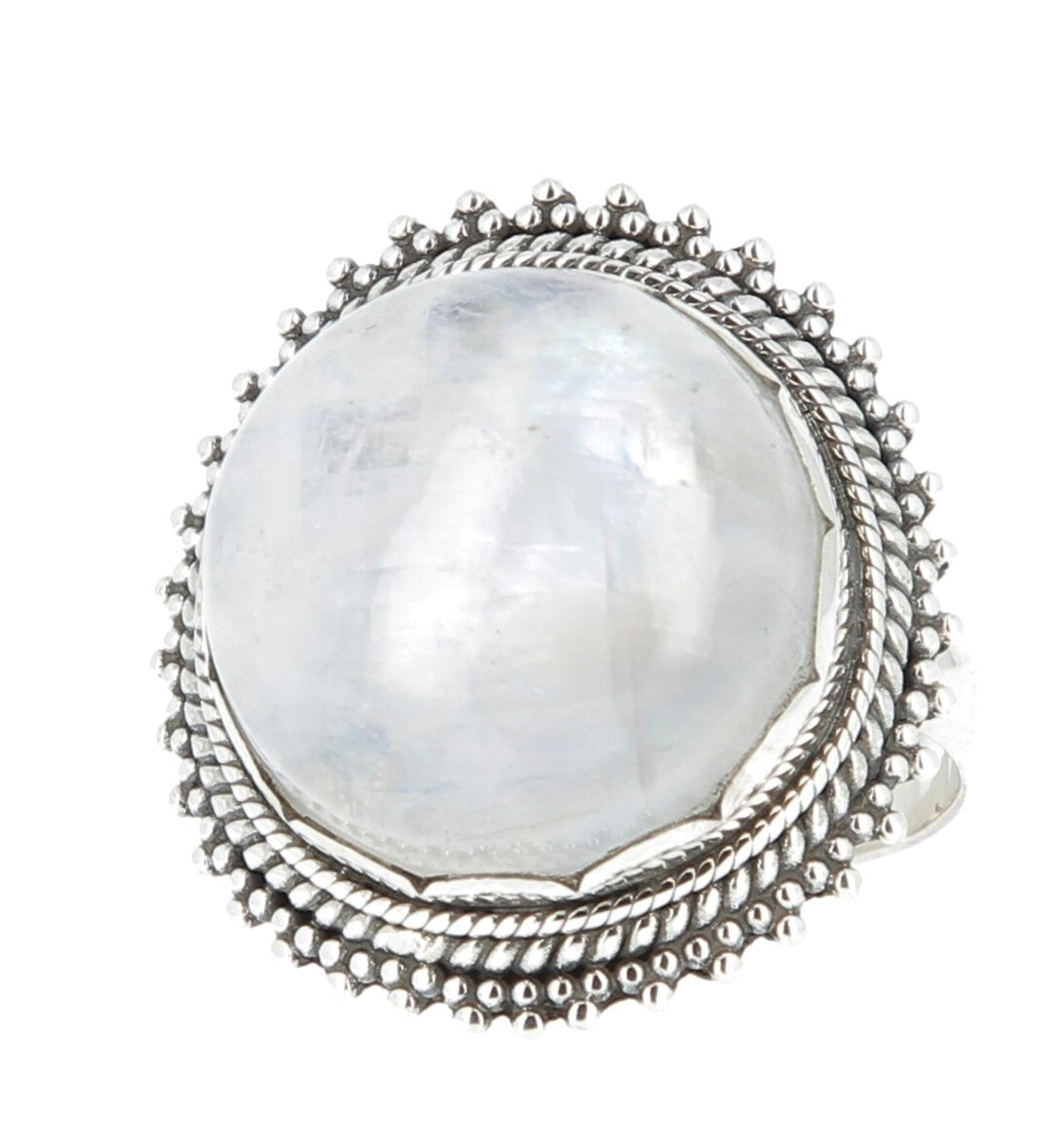 Bague péristérite indy soleil ronde
