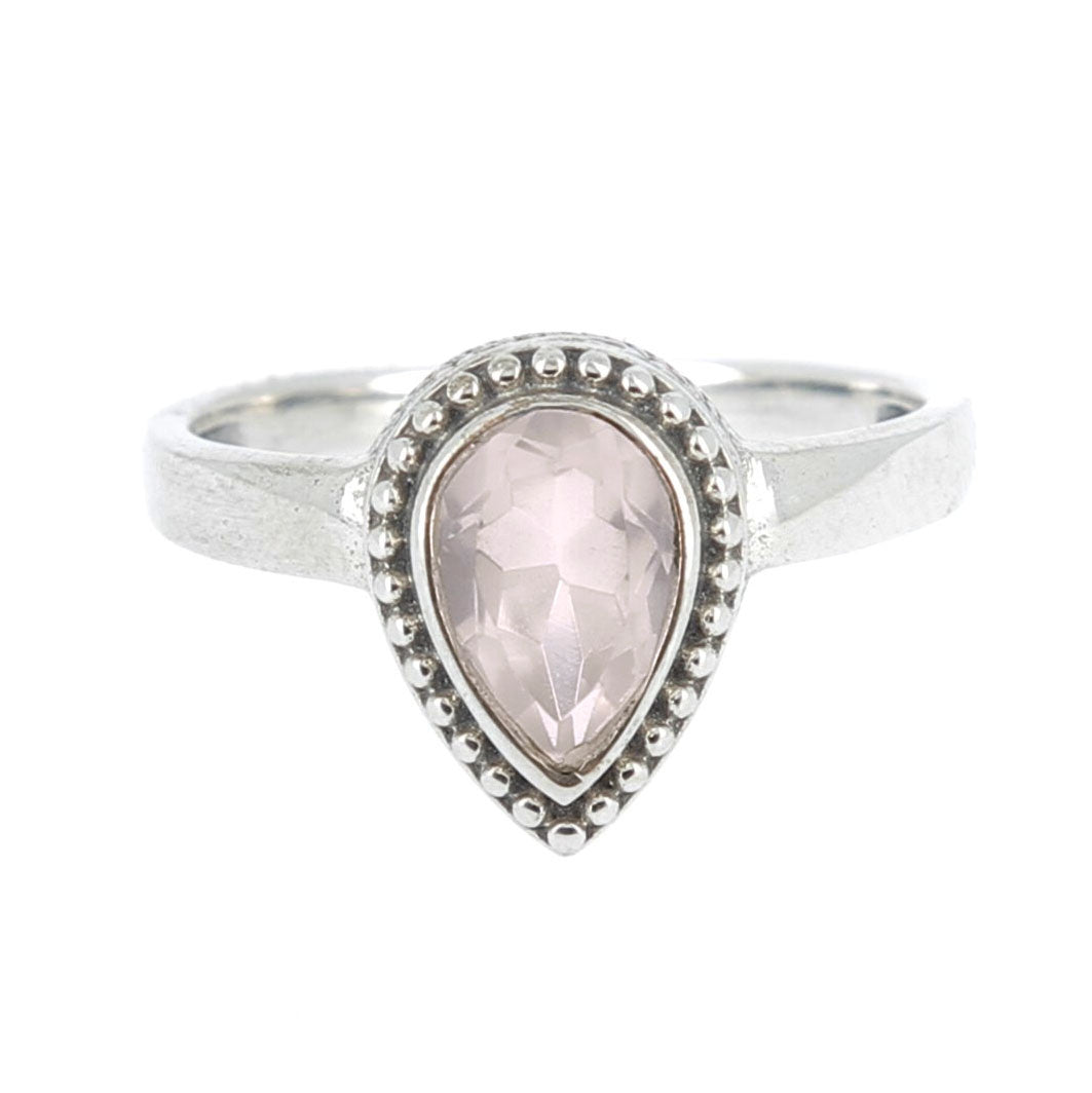 Bague quartz rose flèche