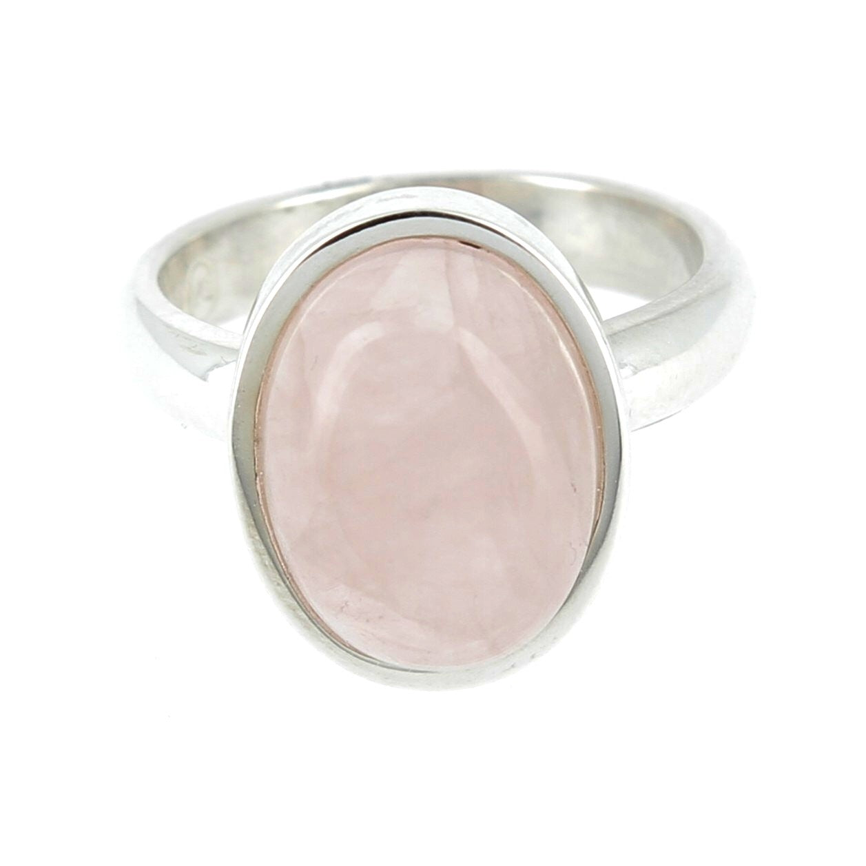 Bague quartz rose ovale - vue 2