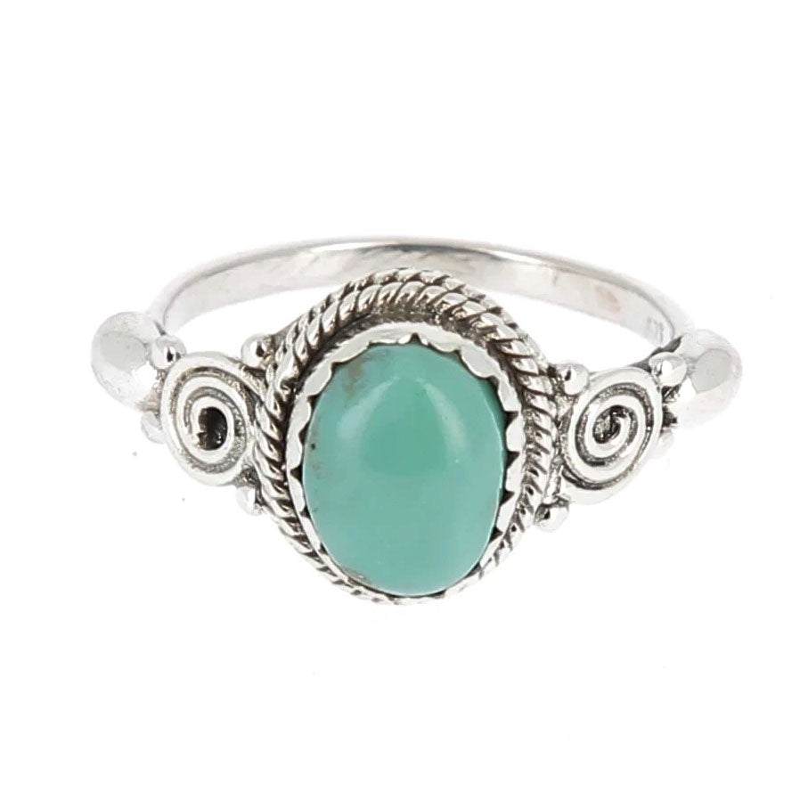 Bague turquoise indy ovale