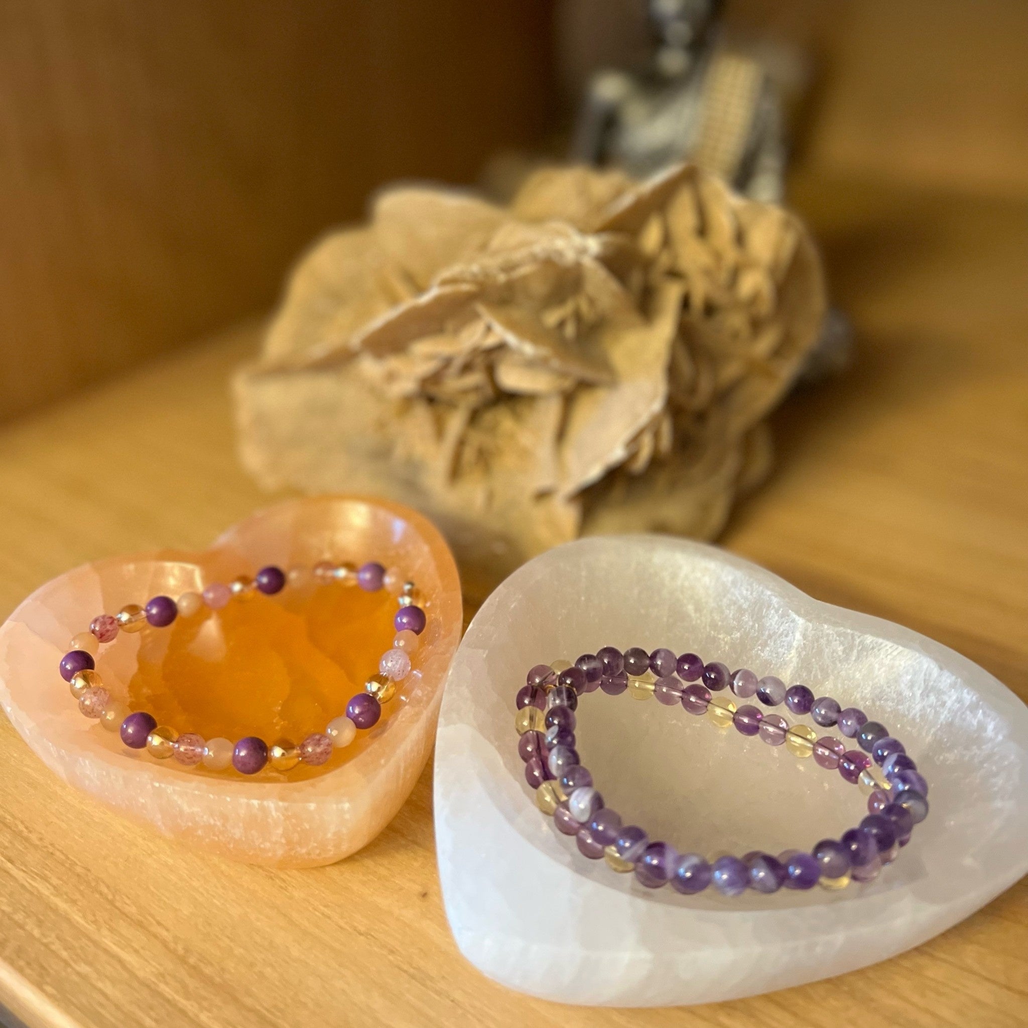 Bol de selenite coeur - vue 2