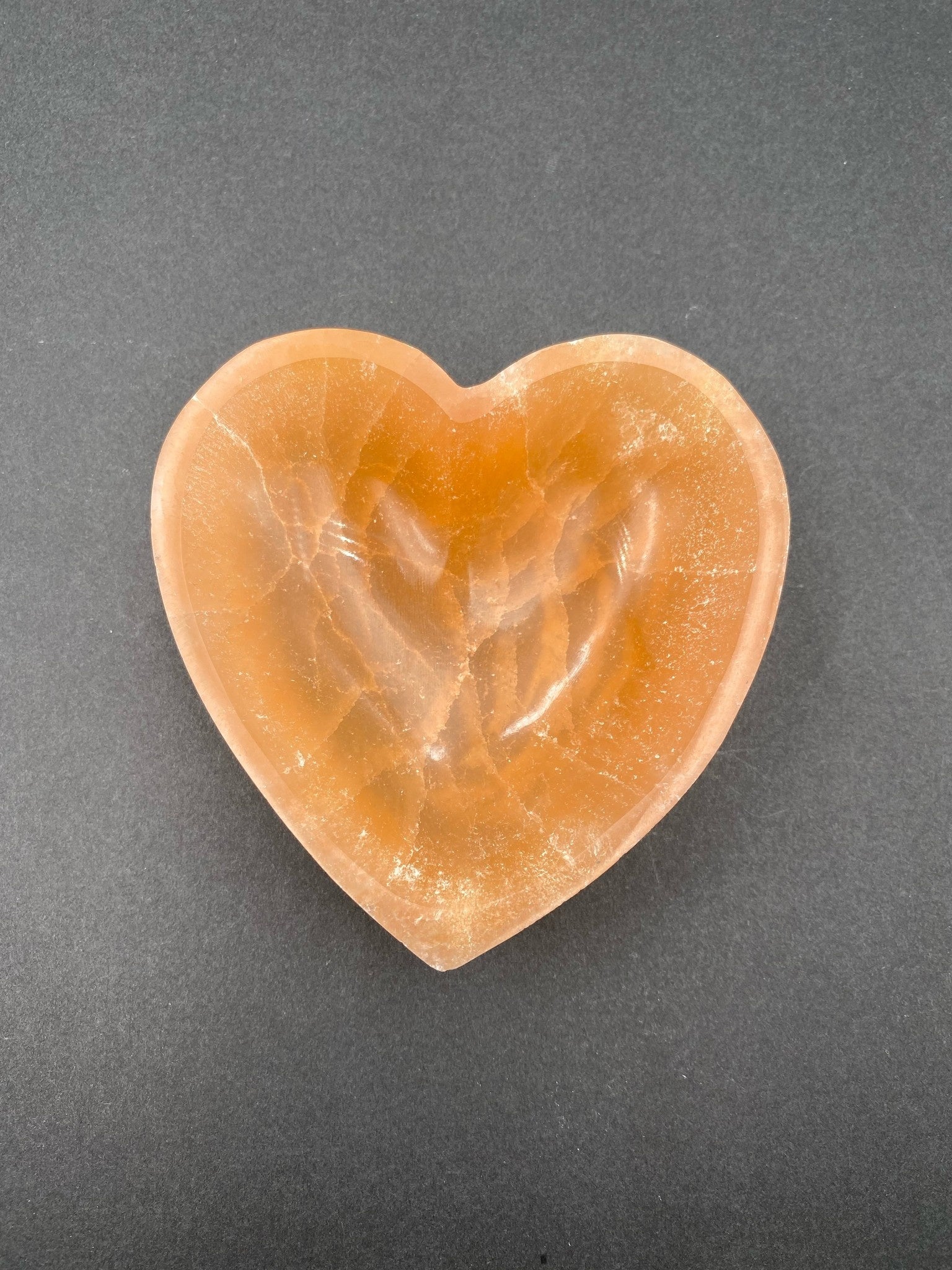 Bol de selenite coeur - vue 3