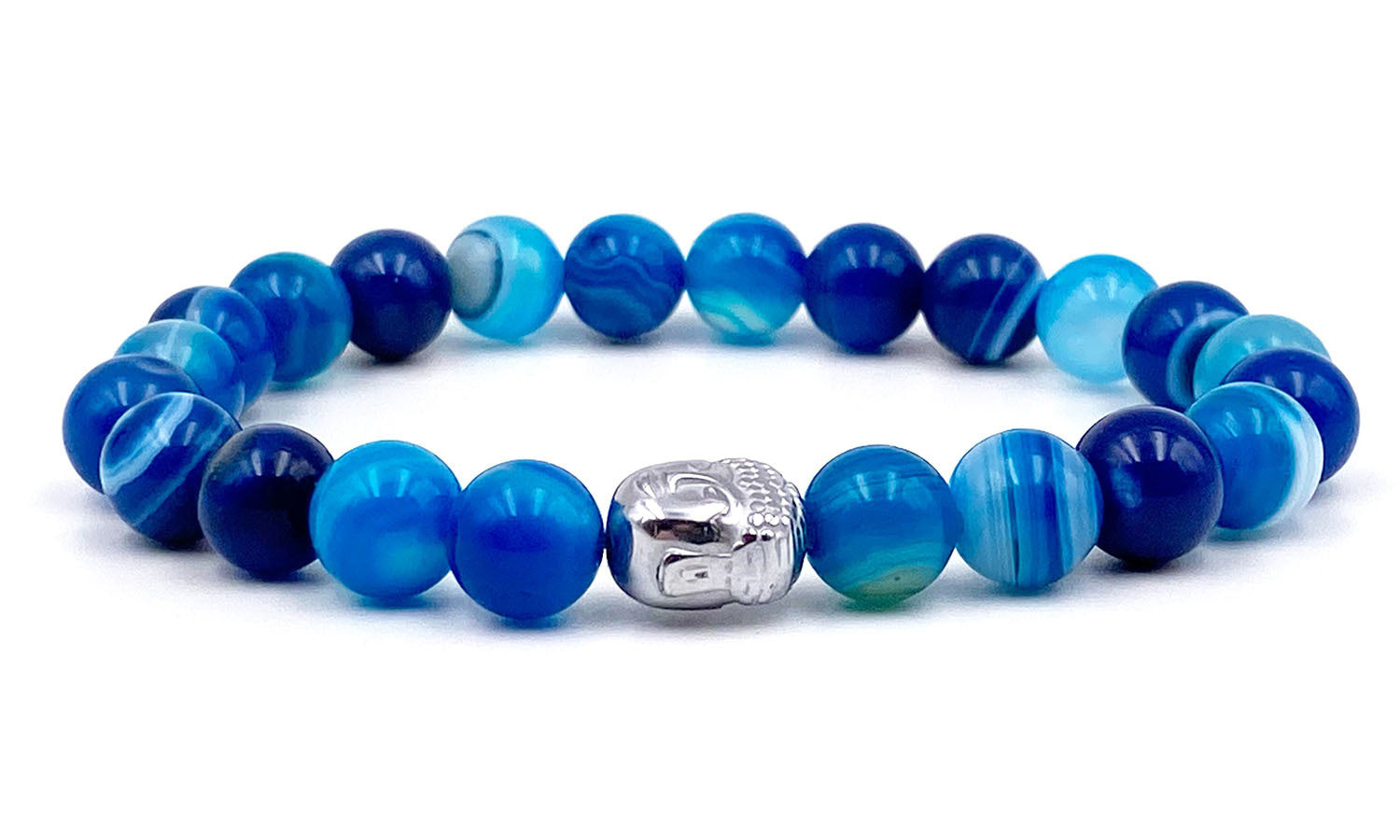 Bracelet agate bleu