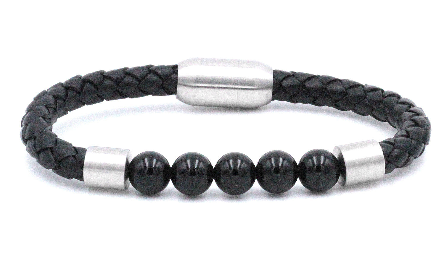 Bracelet cuir Onyx