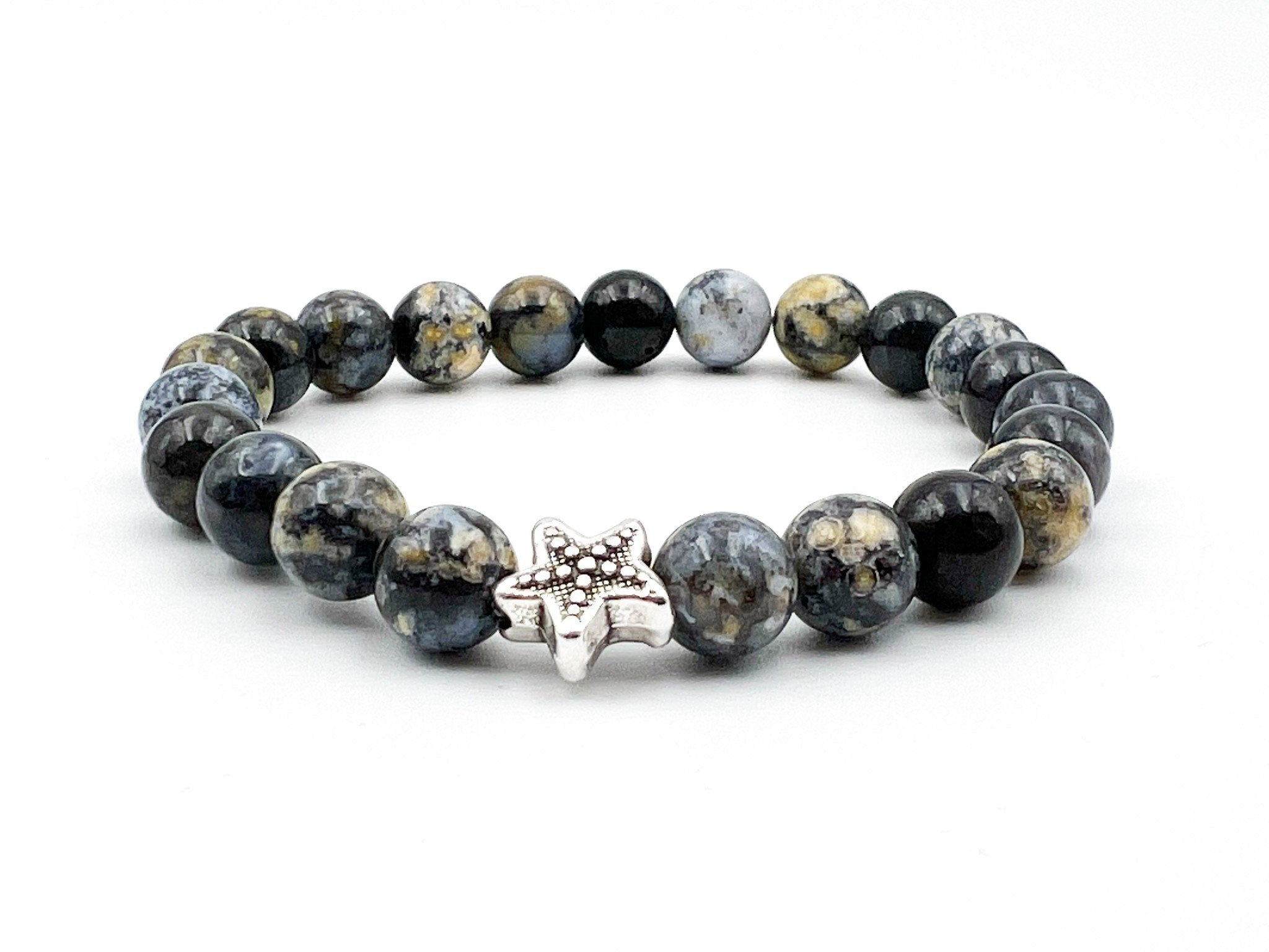 Bracelet jaspe océan - vue 2