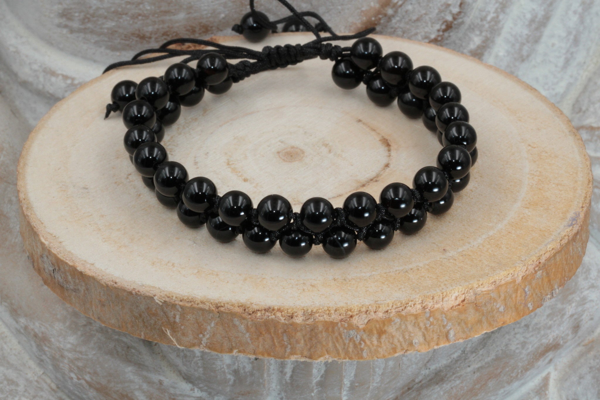 Geweven Onyx Armband