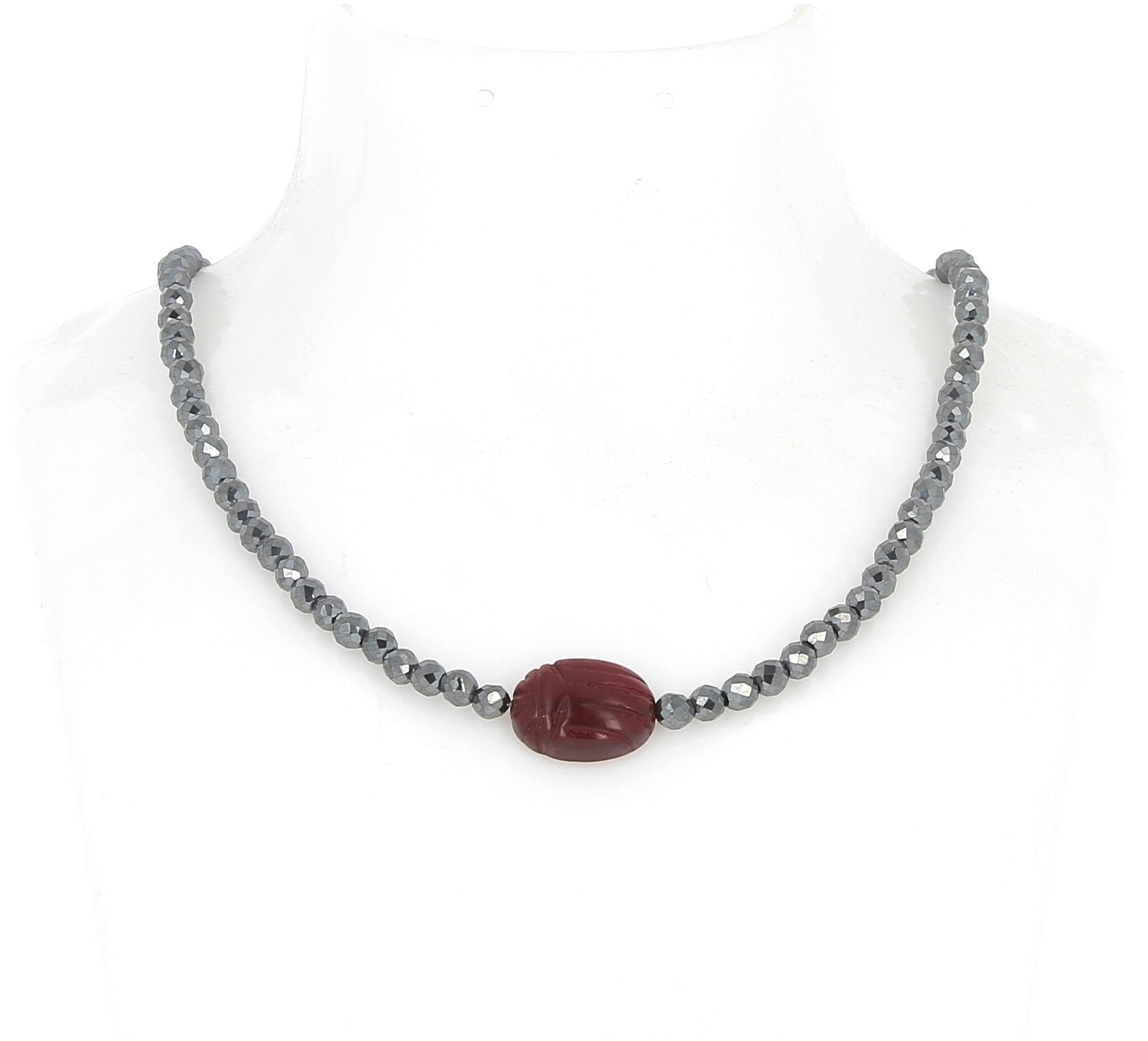 Collier hématite Scarabée - vue 2