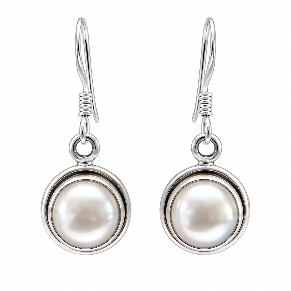 Boucles d'oreilles nacre ronde