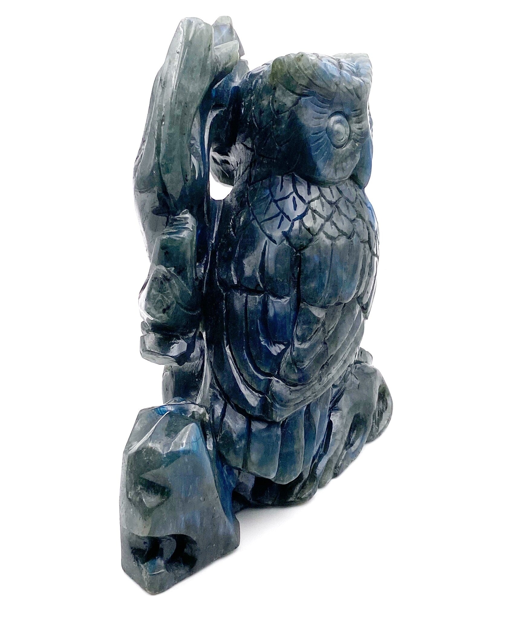 Grand hibou labradorite - vue 2