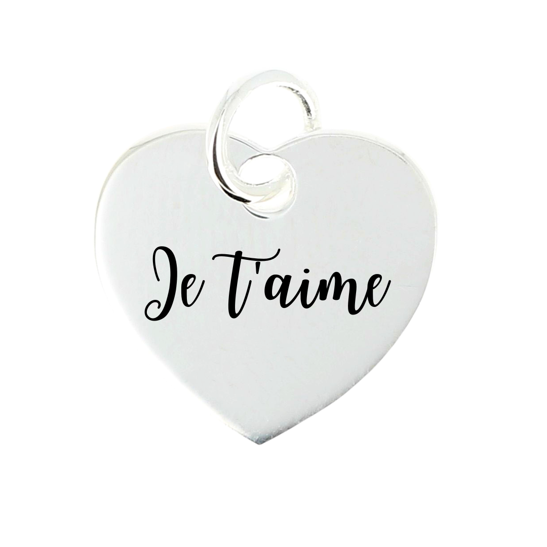 Médaille coeur argent á graver