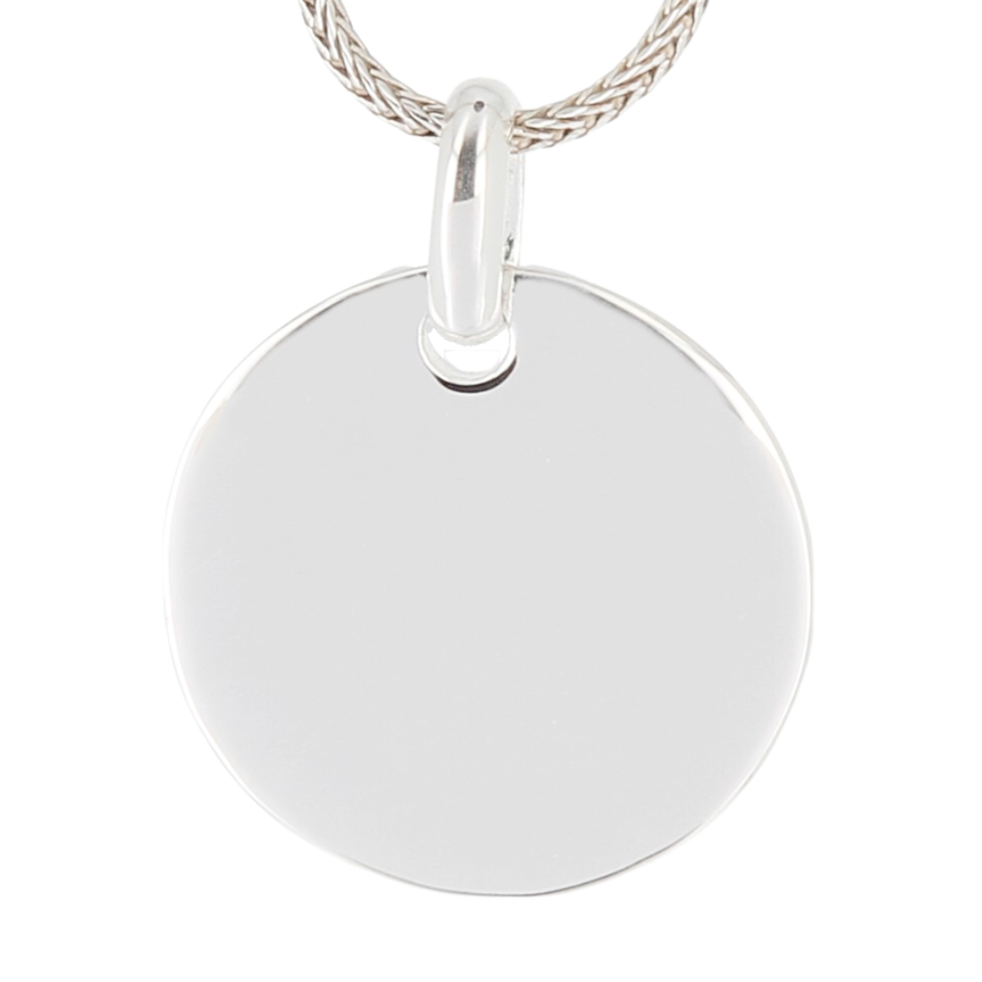 Médaille miroir argent á graver - vue 2
