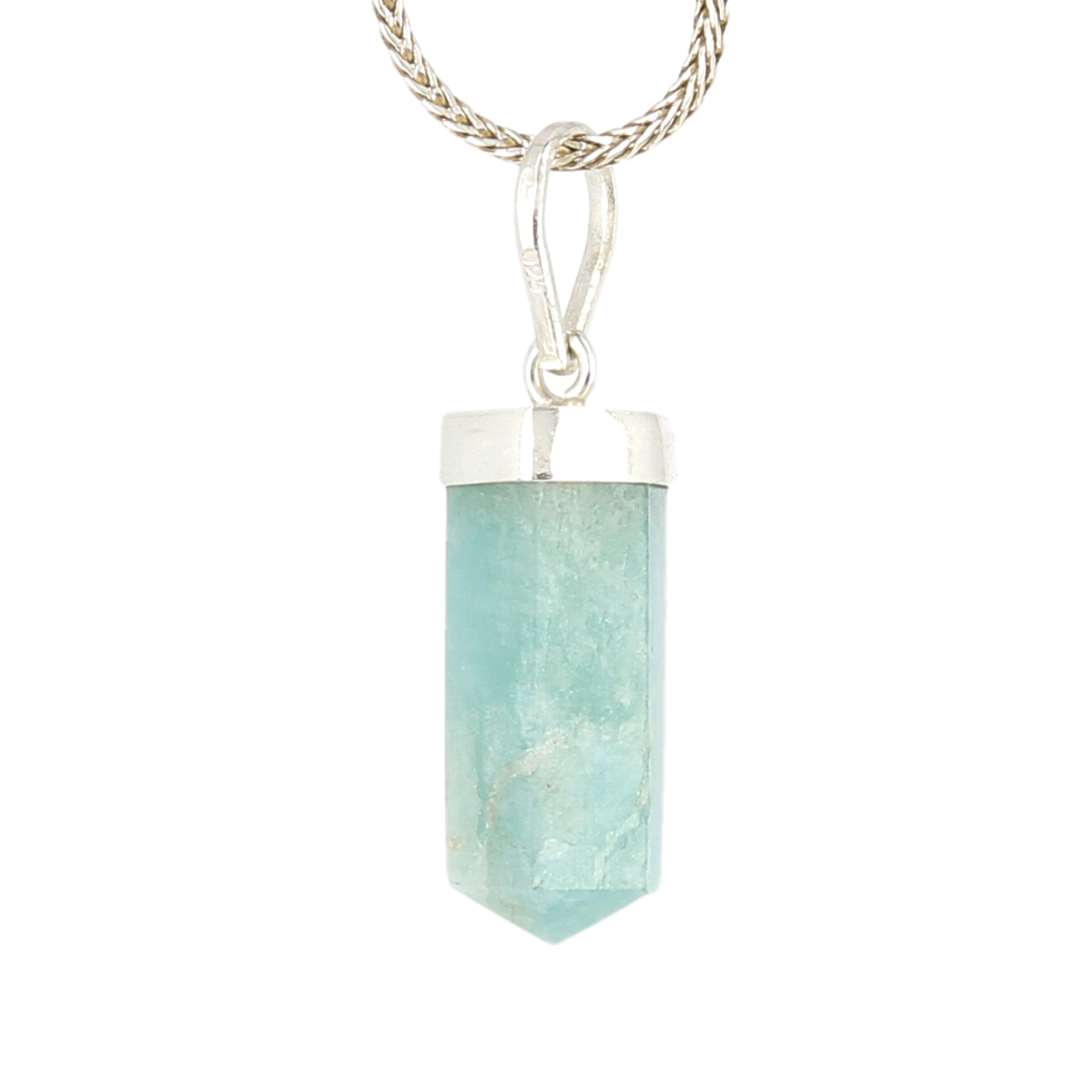 Pendentif amazonite brute polie