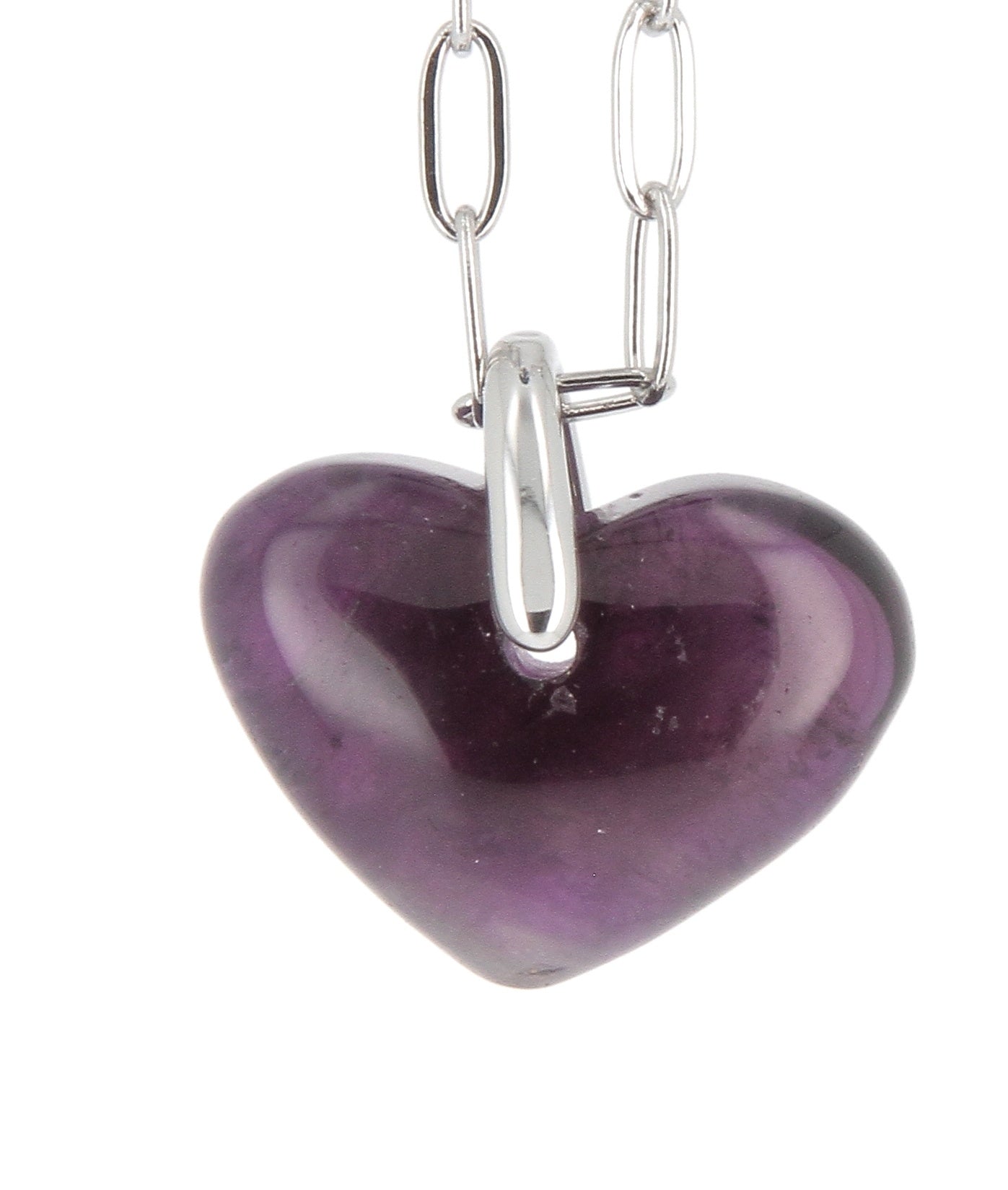 Pendentif améthyste coeur