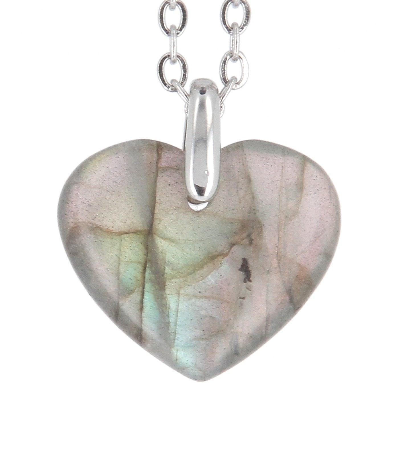 Pendentif labradorite coeur