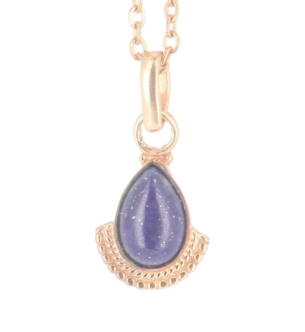 Pendentif lapis lazuli maya doré