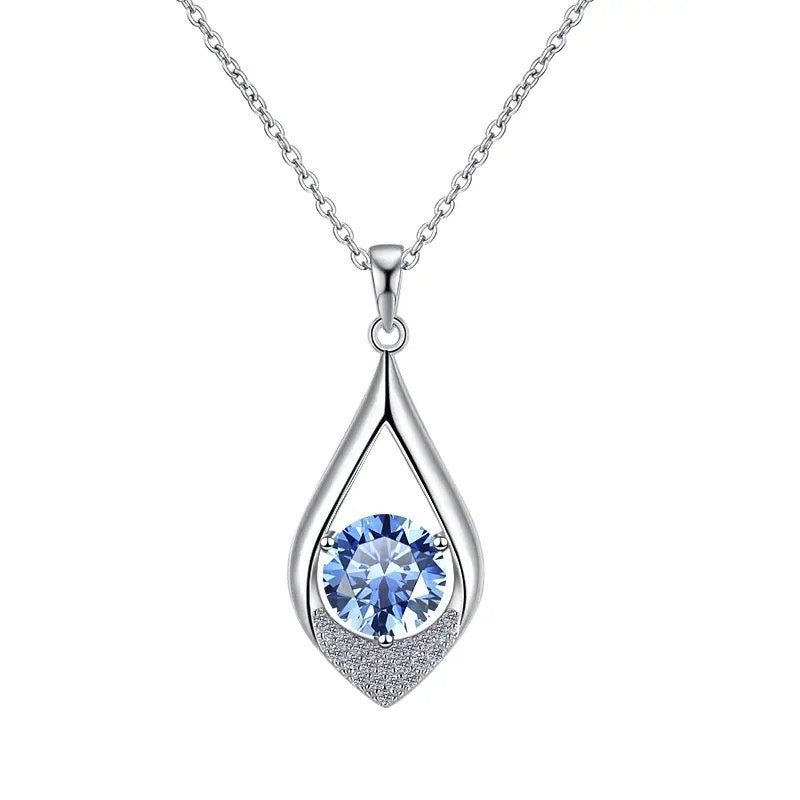 Pendentif Moissanite Goutte Ag925