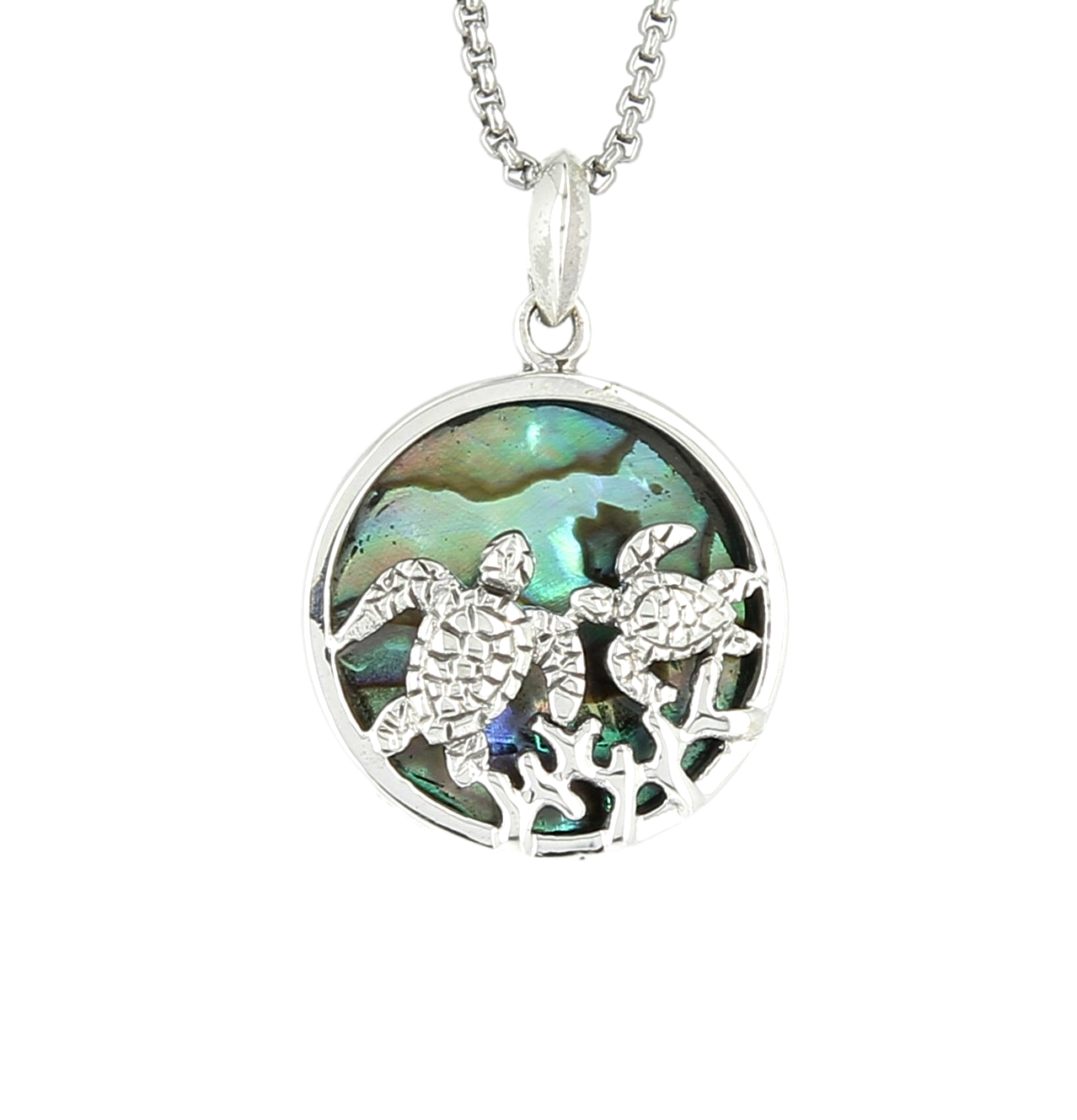 Pendentif tortue abalone Argent 925