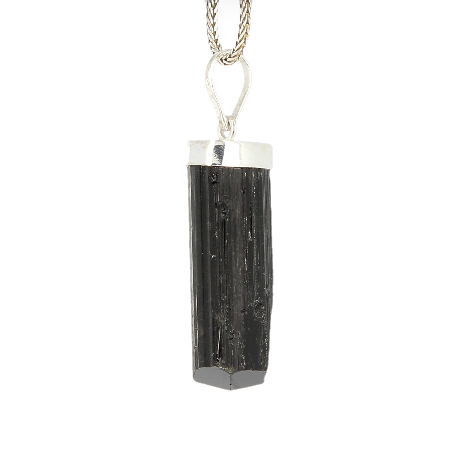 Pendentif tourmaline brute polie