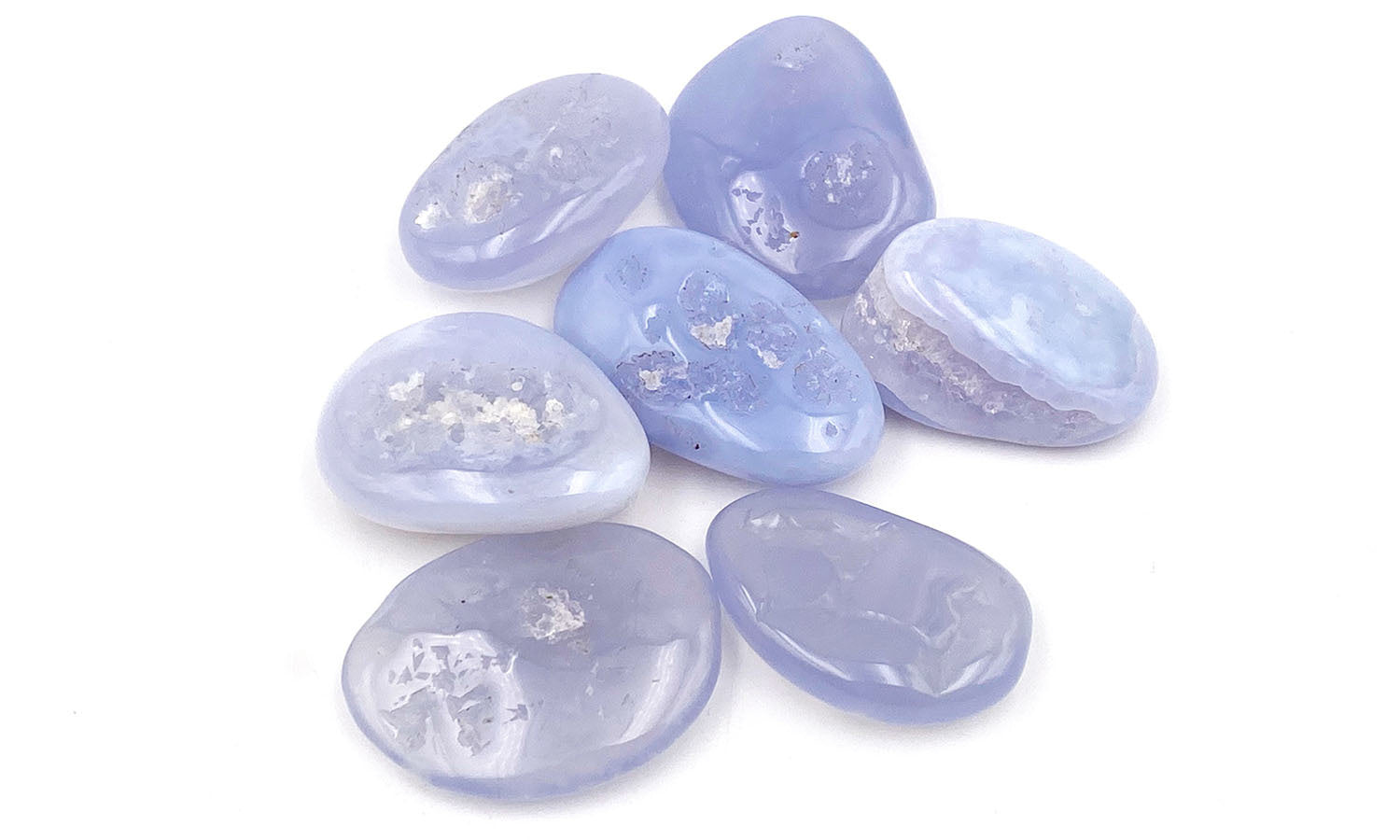Getrommelde Blauwe Chalcedoon