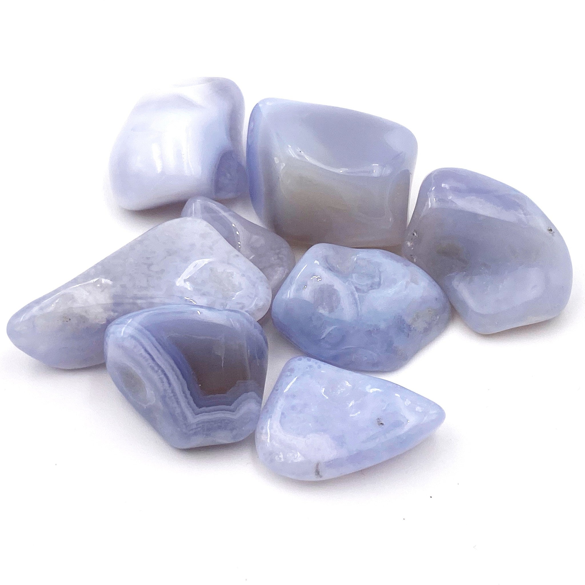 Getrommelde Blauwe Chalcedoon