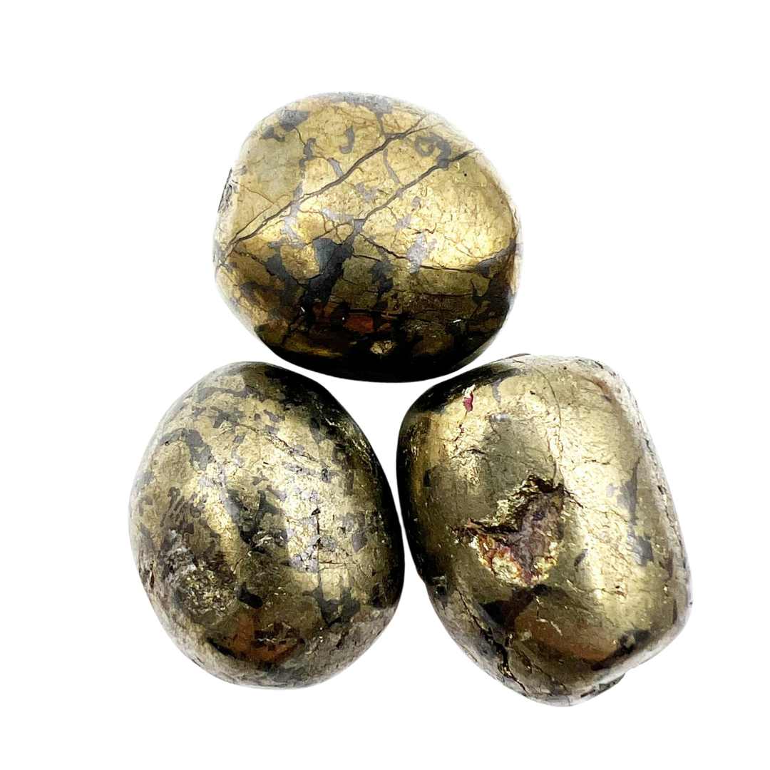 Pierre roulée chalcopyrite