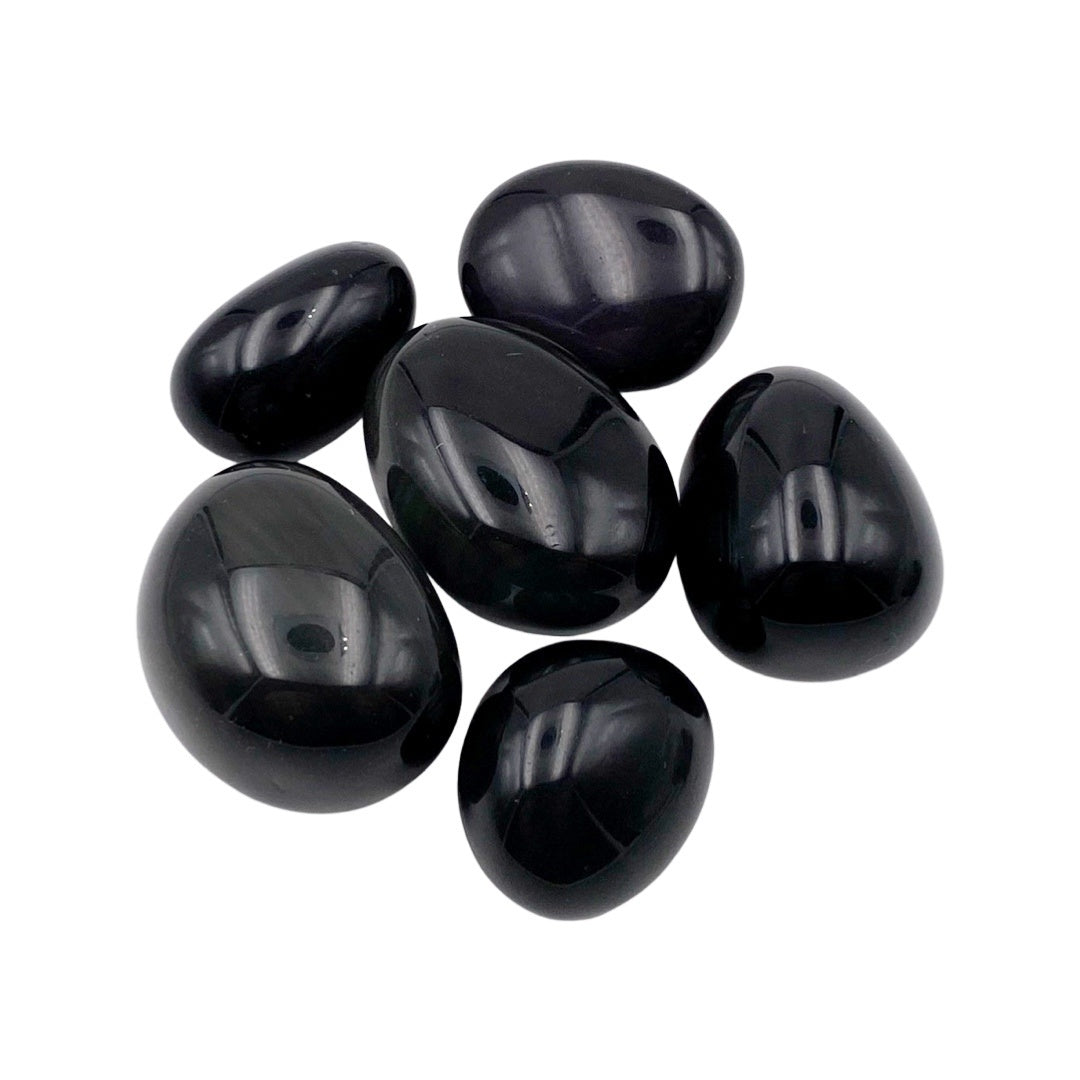 Pierre roulée obsidienne oeil céleste