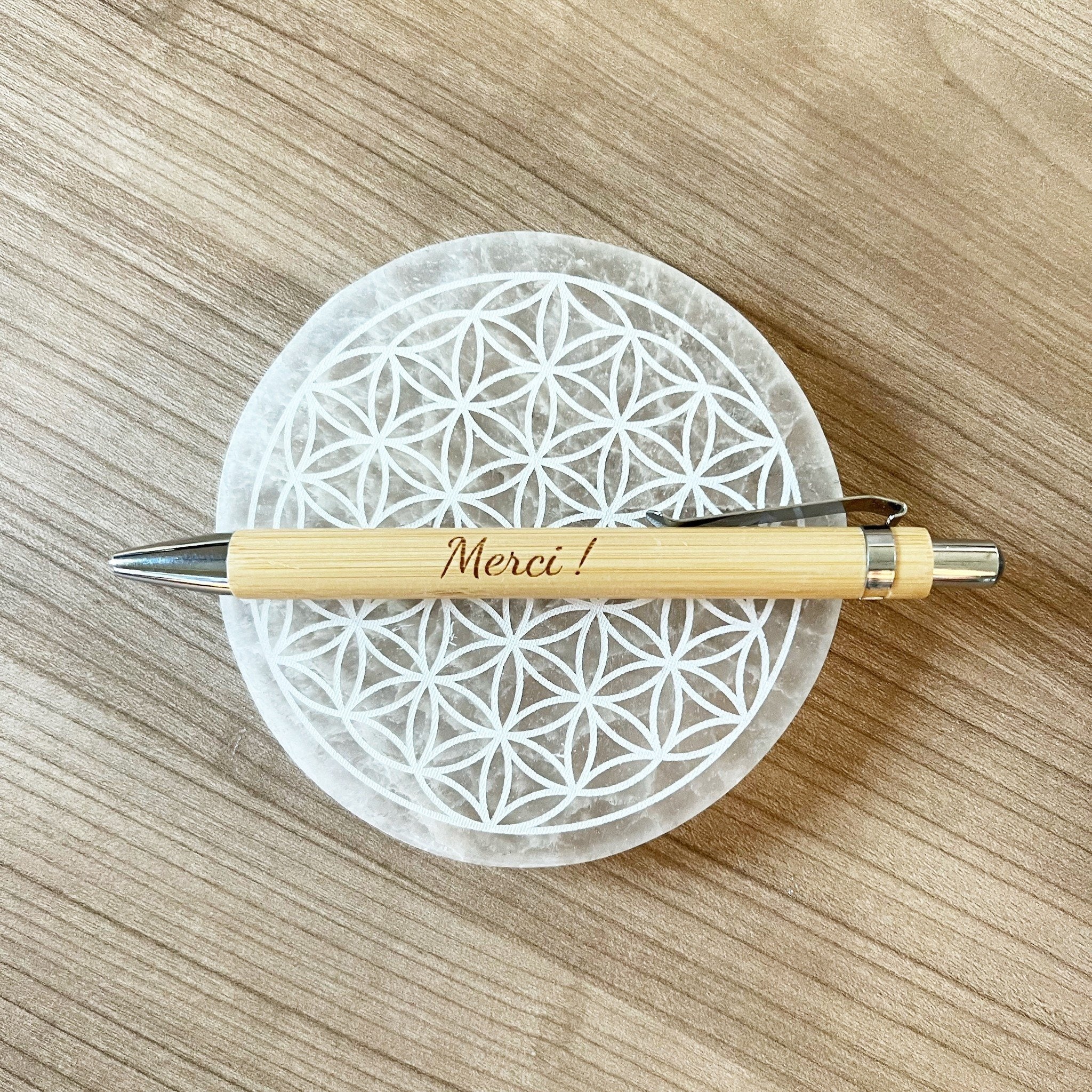 Stylo bille en bois de bambou personnalisable - vue 3